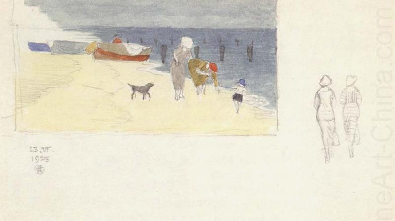 Joseph E.Southall Shore Scene,Southwold-Idea for a Painting china oil painting image